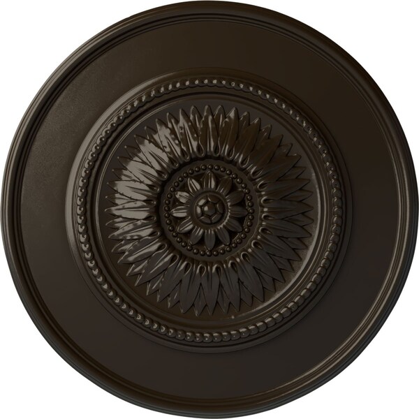 Ekena Millwork Floral Ceiling Medallion, Hand-Painted Stone Hearth, 23 1/2"OD x 2 3/4"P CM23FLSHF - main